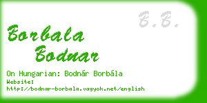 borbala bodnar business card