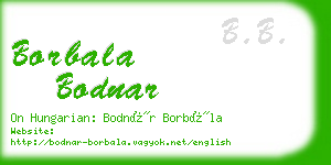 borbala bodnar business card